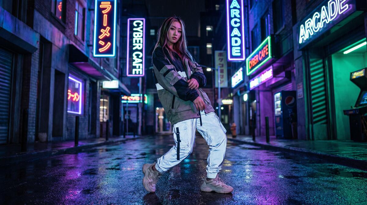 蘑菇视频霓虹街拍短视频